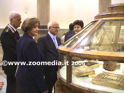 Autorità durante l'inaugurazione della mostra Mozart a Firenze