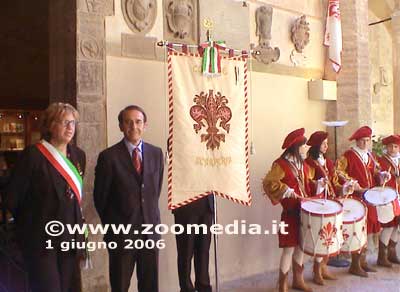 Inaugurazione mostra deli 700 anni  - Il sindaco Galazzo e il presidente Nencini